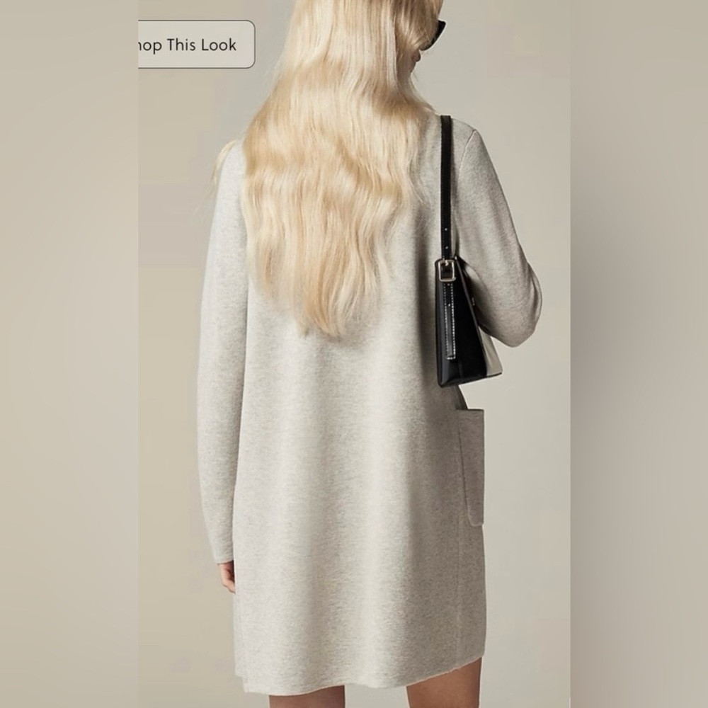 J.Crew Juliette collarless sweater-blazer in heather dove - Picture 3 of 10
